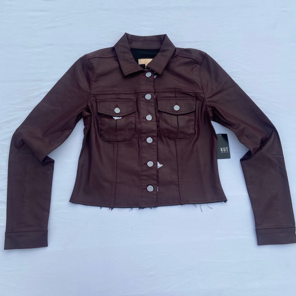 Kut From The Kloth Julia Coated Crop Jacket